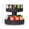 Mind Reader Black 2-Tier Lazy Susan Granola Bar and Snack Organizer